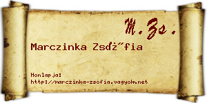 Marczinka Zsófia névjegykártya